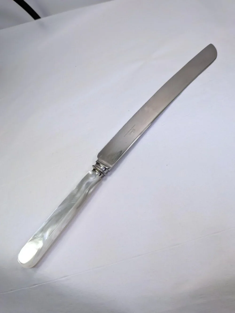 Vintage Raimond Sheffield England Pearl Handle Cake Knife 12.5